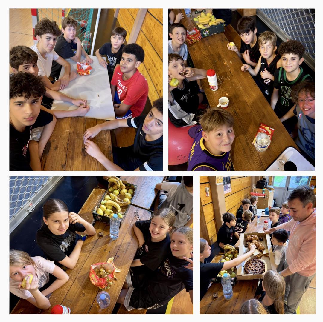 Moments de repas et de partage entre les participants du camp U13–U15.